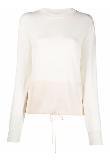 Jil Sander drawstring fine-knit jumper - Toni neutri