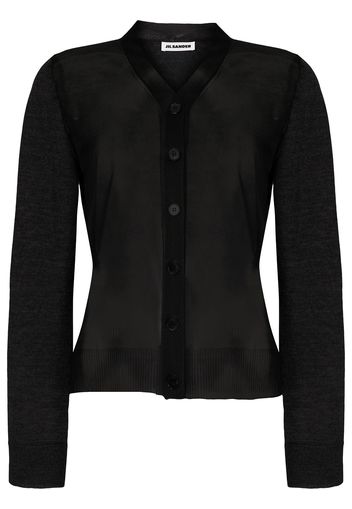 Jil Sander Camicia semi trasparente - Nero