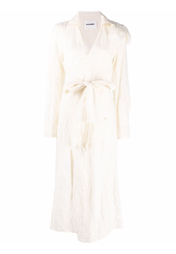 Jil Sander midi wrap dress - Toni neutri