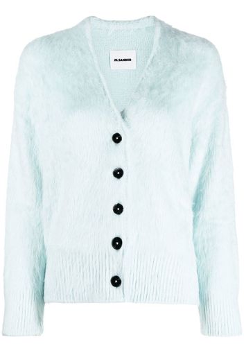 Jil Sander V-neck brushed cardigan - Blu