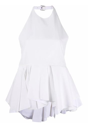 Jil Sander halterneck peplum blouse - Bianco