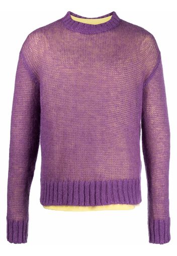 Jil Sander purl-knit two-tone jumper - Viola