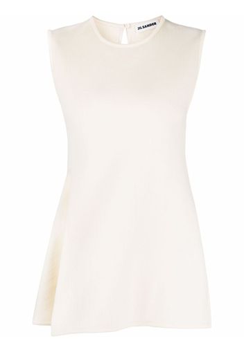 Jil Sander sleeveless peplum top - Toni neutri