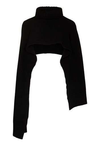 Jil Sander high-neck cashmere scarf - Nero