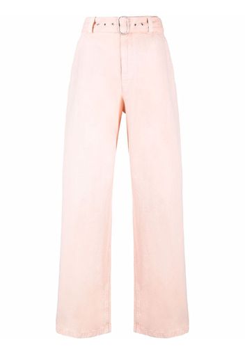 Jil Sander belted cotton trousers - Rosa