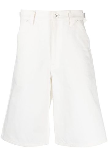 Jil Sander high-waisted A-line bermuda shorts - Bianco