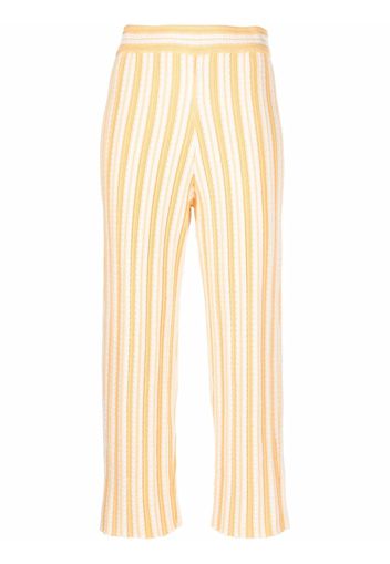 Jil Sander striped cropped trousers - Giallo