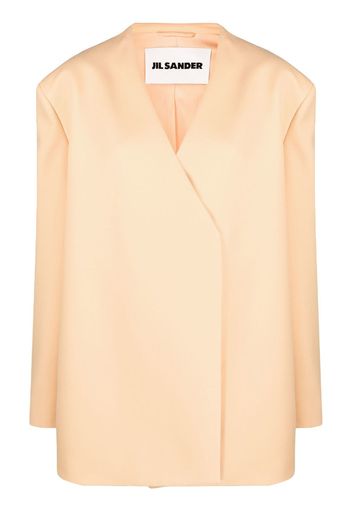 Jil Sander V-neck double-breasted coat - 258 DARK BEIGE