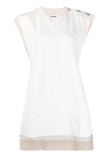 Jil Sander high-low longline T-shirt - Bianco