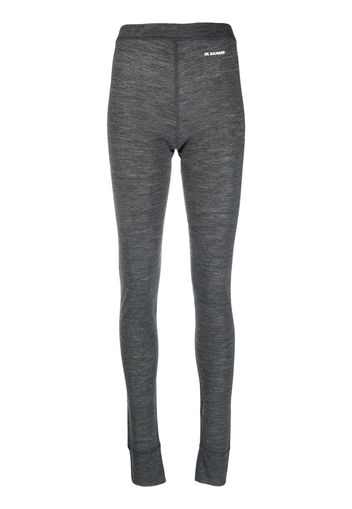 Jil Sander melange effect leggings - Grigio