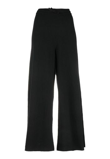 Jil Sander wide-leg knitted trousers - Nero