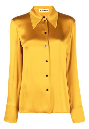 Jil Sander point-collar silk shirt - Arancione