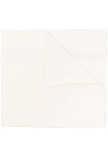 JIL SANDER cashmere logo-patch scarf - Bianco