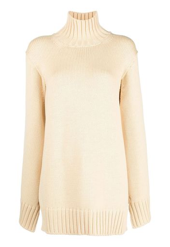 Jil Sander slit-sleeves high-neck jumper - Toni neutri