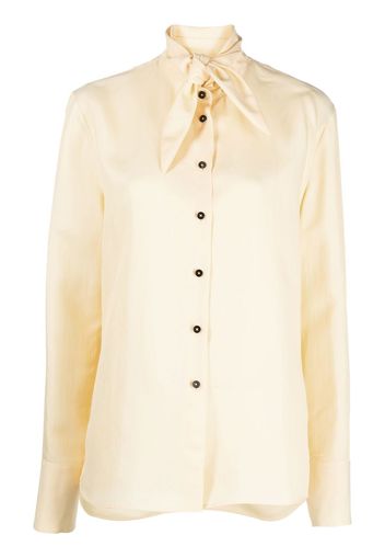 Jil Sander pussy-bow collar blouse - Giallo