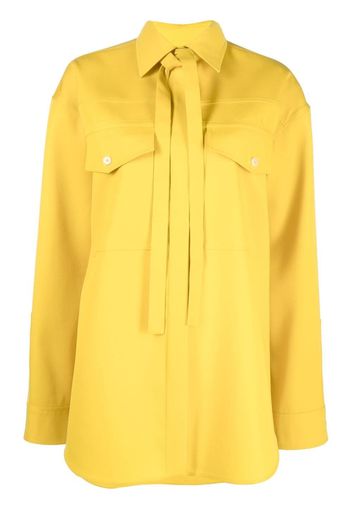 Jil Sander pussybow-collar blouse - Giallo