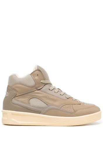 Jil Sander Basket Hi lace-up trainers - Marrone