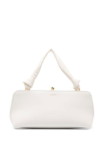 Jil Sander Goji leather clutch bag - Bianco