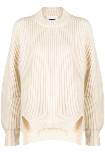 Jil Sander ribbed-knit long-sleeved jumper - Toni neutri