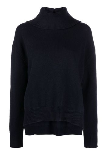 Jil Sander roll-neck wool sweater - Blu
