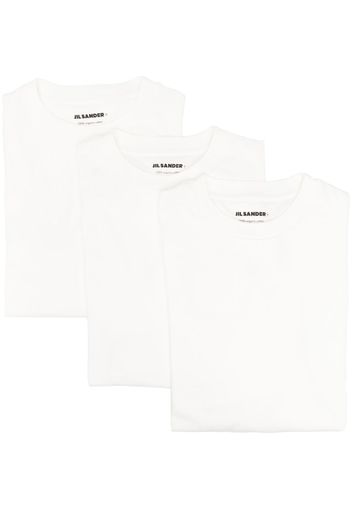 JIL SANDER logo-patch crew-neck T-shirt - Bianco