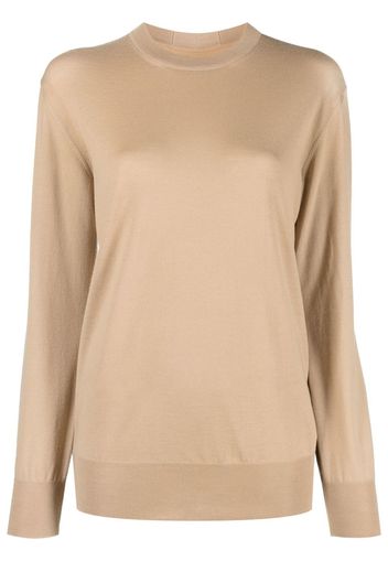 JIL SANDER fine-knit wool jumper - Toni neutri