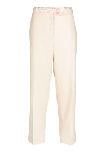 Jil Sander drawstring cropped trousers - Toni neutri