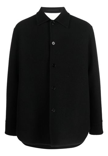 Jil Sander button-up wool shirt jacket - Nero