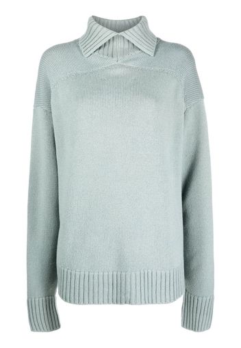 Jil Sander Maglione oversize a collo alto - Grigio