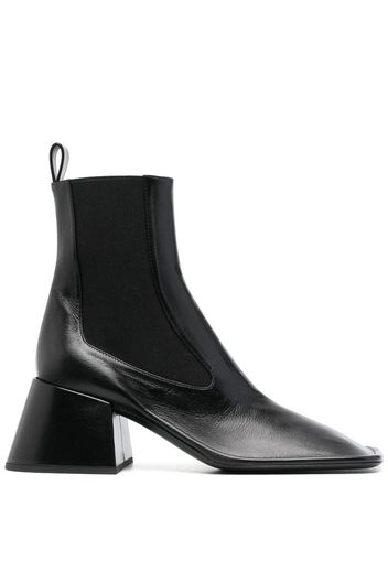 Jil Sander square-toe 65 ankle boots - Nero