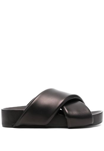 Jil Sander crossover strap chunky sandals - Nero