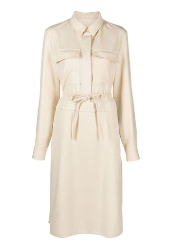 Jil Sander belted wool shirt dress - Toni neutri