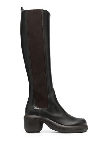 Jil Sander knee-high leather boots - Marrone