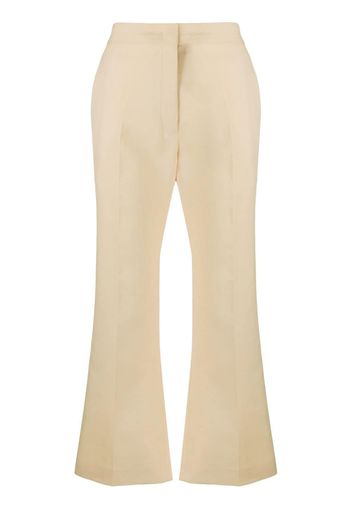 Jil Sander high-waisted flared trousers - Toni neutri