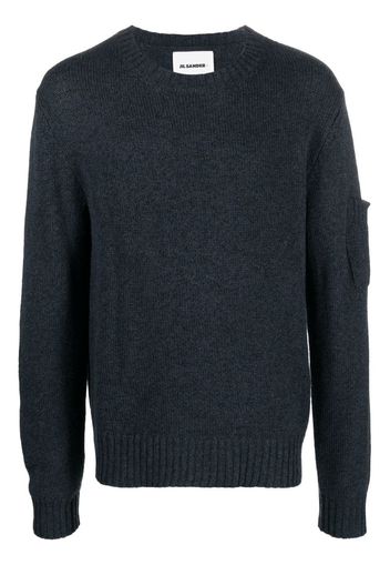 Jil Sander crew-neck knitted jumper - Blu