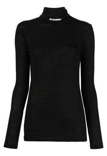 Jil Sander funnel-neck long-sleeve top - Nero