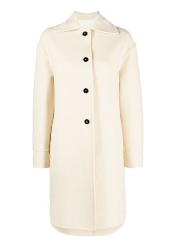 Jil Sander single-breasted virgin wool coat - Toni neutri