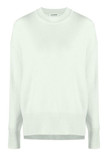 Jil Sander slit-detail knitted jumper - Verde