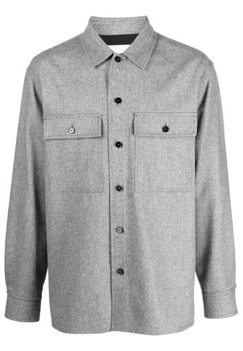 Jil Sander long-sleeve wool shirt jacket - Grigio