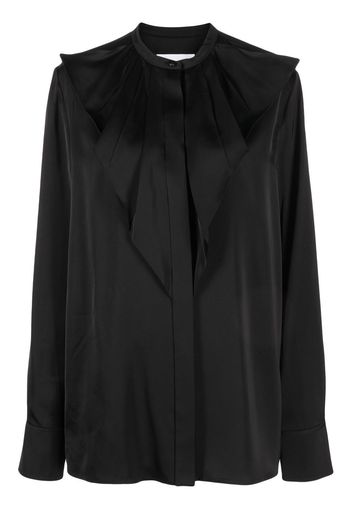 Jil Sander Blusa con ruches - Nero