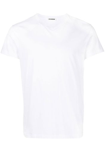 Jil Sander T-shirt con scollo a V - Bianco