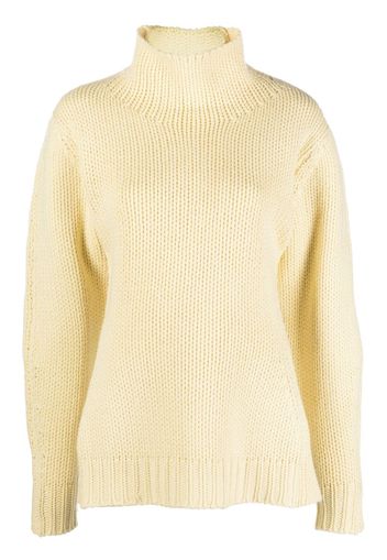 Jil Sander open back high-neck jumper - Giallo