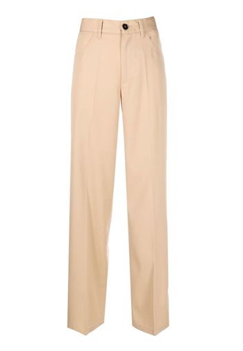 Jil Sander straight-leg wool trousers - Marrone