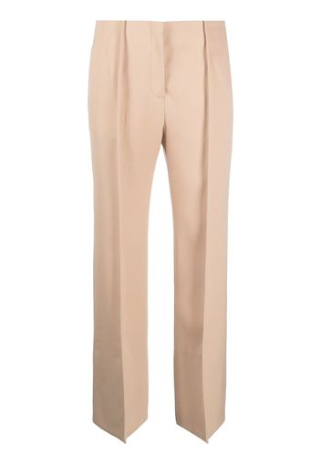 Jil Sander pintuck-detail flared trousers - Toni neutri