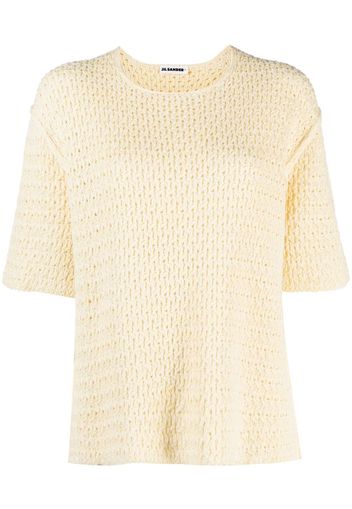 Jil Sander knitted cotton-blend top - Giallo