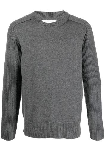 Jil Sander ribbed knit-sleeve jumper - Grigio