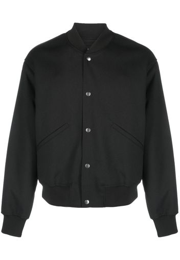 Jil Sander plain cotton bomber jacket - Nero