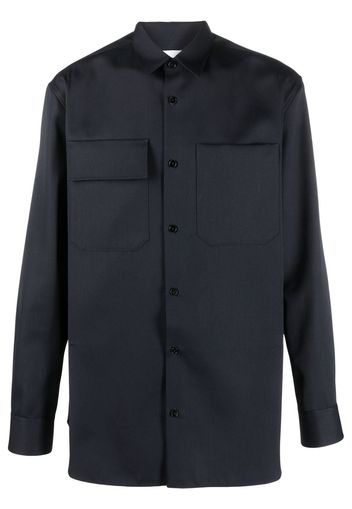 Jil Sander long-sleeve wool shirt - Blu