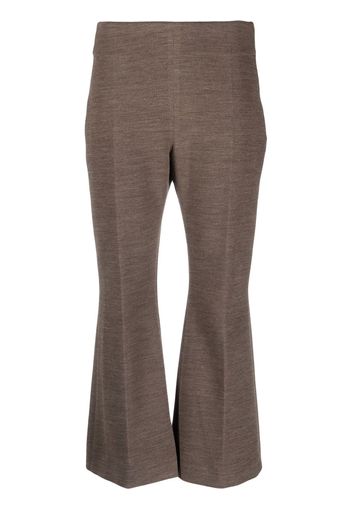 Jil Sander flared cropped trousers - Marrone