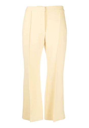 Jil Sander flared virgin-wool cropped trousers - Giallo